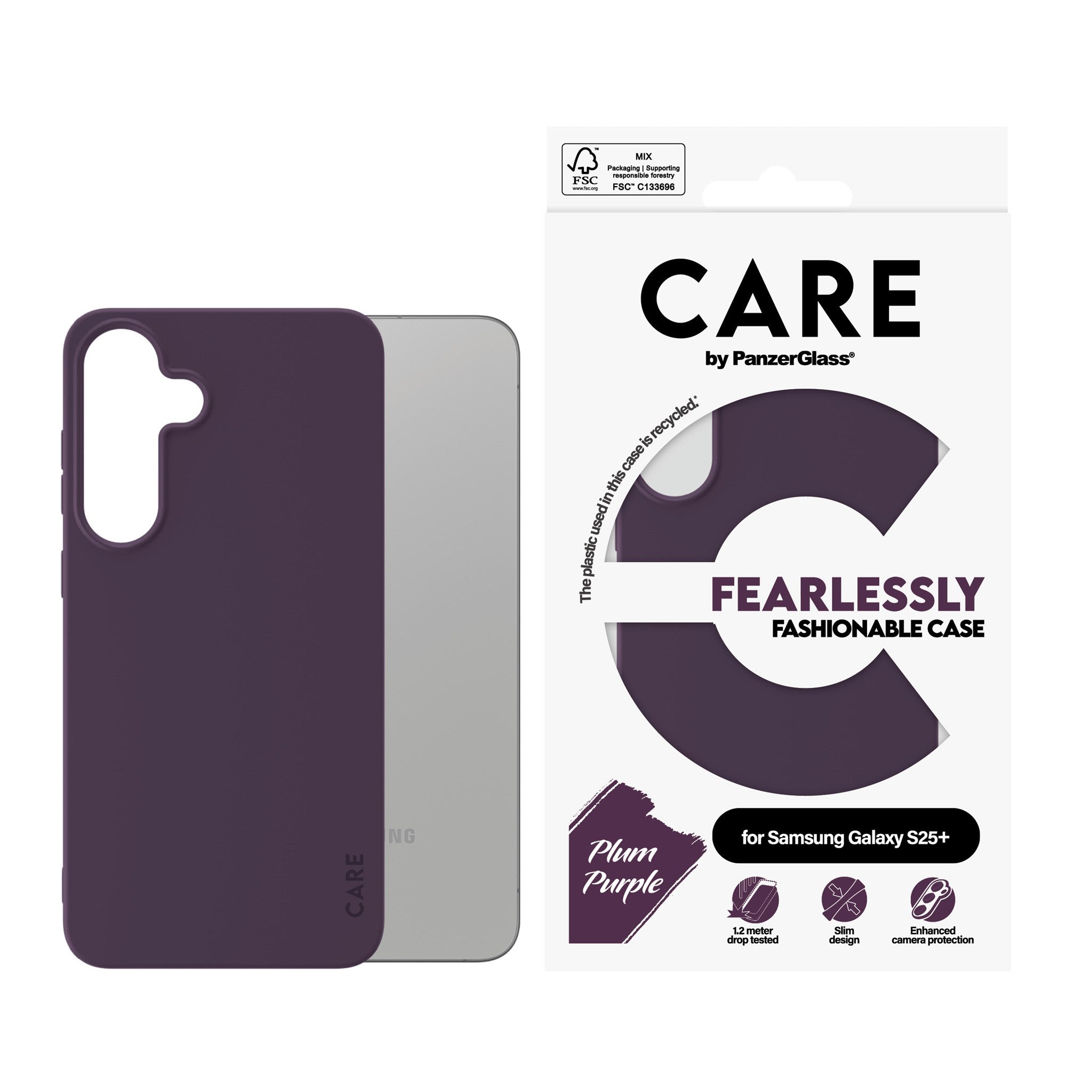 CARE by PanzerGlass® Fashionable Case Plum Purple Samsung Galaxy S25+
